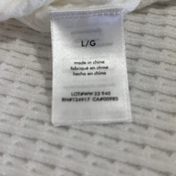 NWT WeWoreWhat Women's V-Neck Polo Tank Soft Knit Optic White Large Beach Summer - Picture 7 of 11